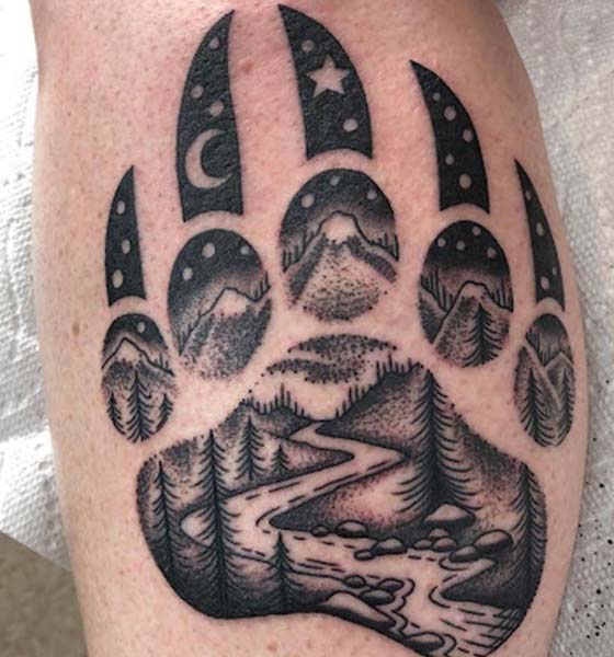 Bear Claw Tattoo on Hand