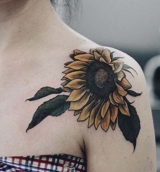 Tattoo uploaded by Brittany  Sunflower hippygirl  Tattoodo