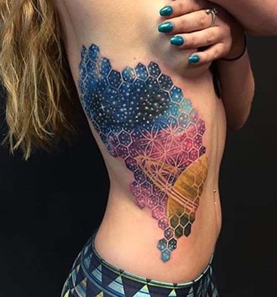 Beautiful space tattoo designs for women