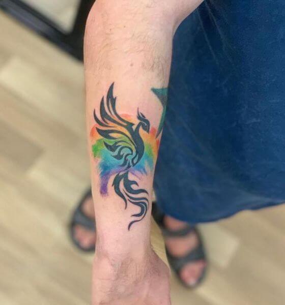 Colorful Phoenix Tattoo