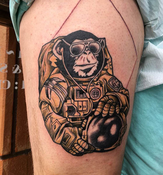 Custom Space tattoos