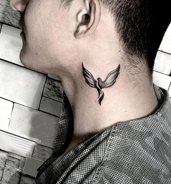 Cute Phoenix Tattoo for Men