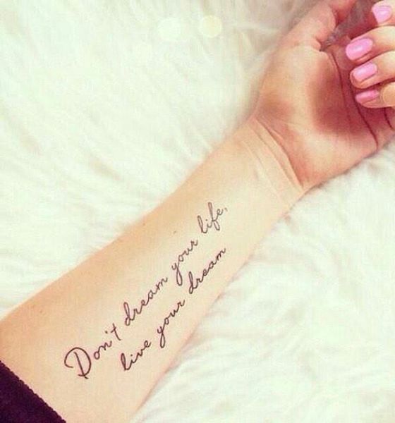 20 Inspirational Quotes Tattoo Ideas for Women