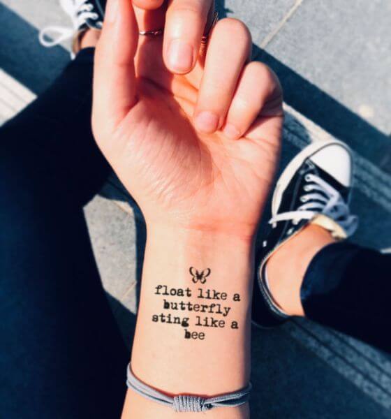 Beautiful Quote Tattoo Ideas on Wrist