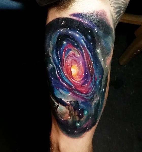 Galaxy tattoo design