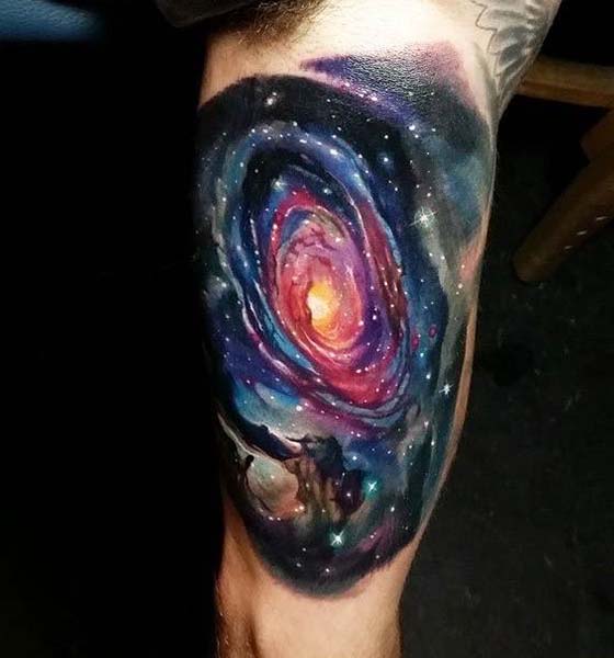 44 Bewildering Galaxy Tattoo Designs To Swagger In 2023