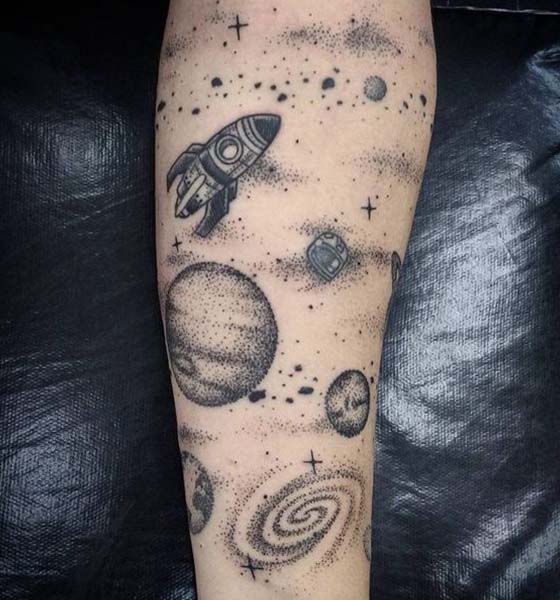 Galaxy tattoo ideas on sleeve