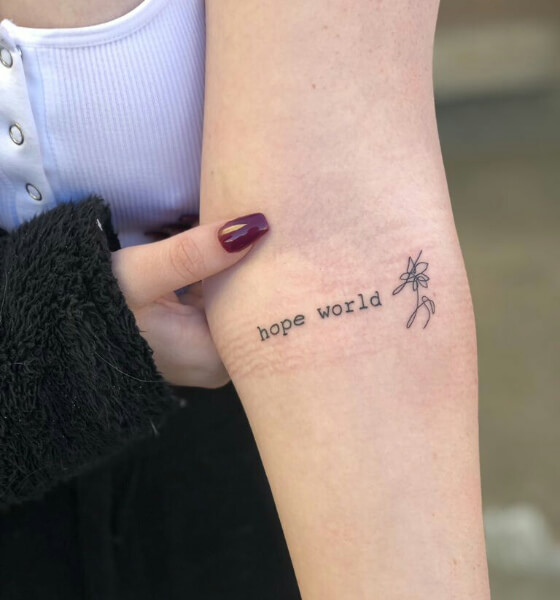 Hope world tattoo