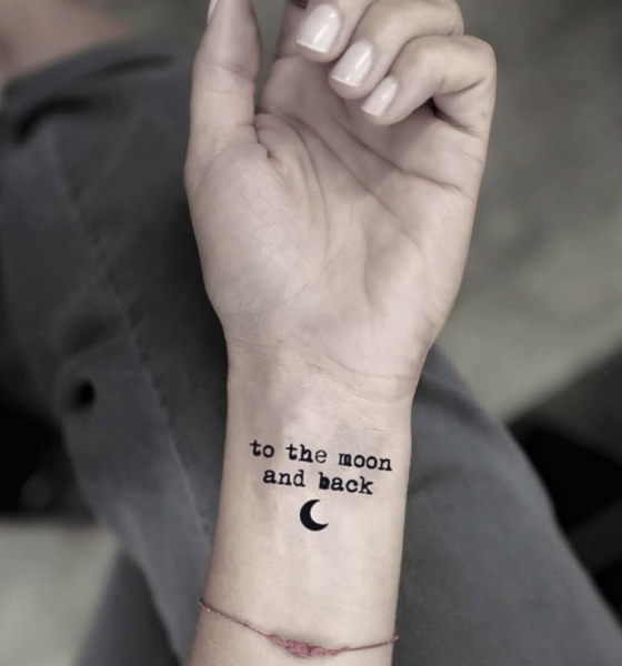 I Love You to the Moon and Back Tattoo