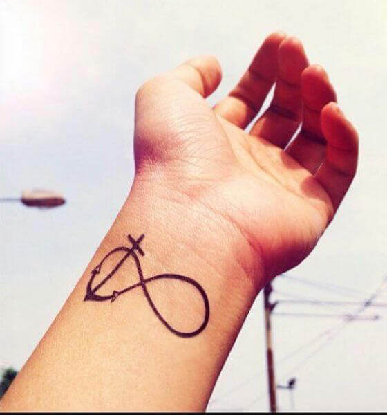 Infinity Tattoo with Cross