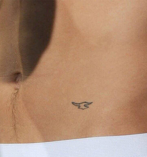 Justin Bieber Stomach Tattoo