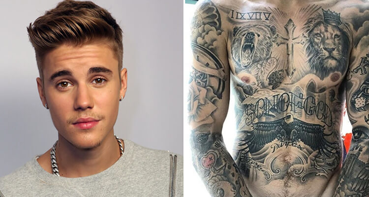 Justin Bieber's Tattoo Designs