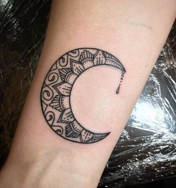 Mandala Moon Tattoo