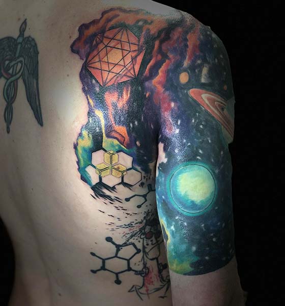 Marvelous space tattoo designs