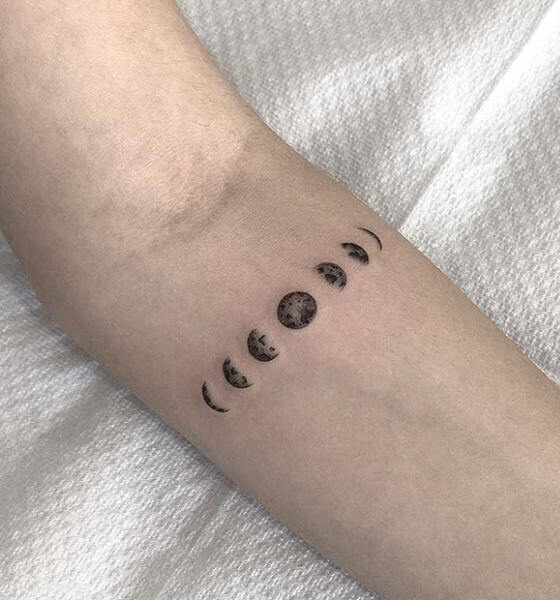Moon Phases Tattoo On Hand