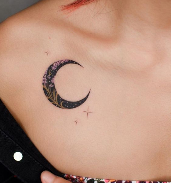 Moon & Stars Tattoo