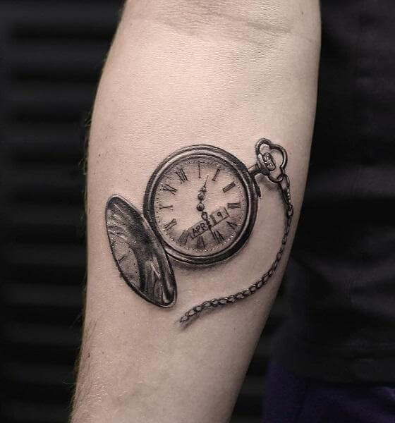 Pocket Watch Tattoo Idea