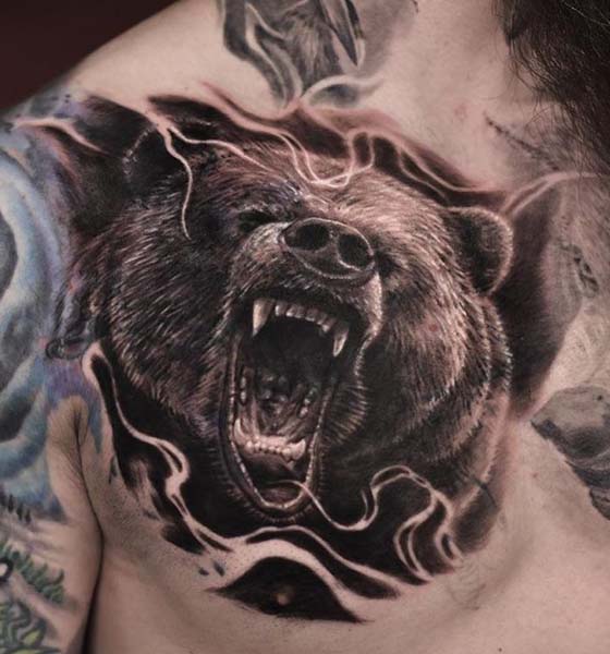 Roaring Bear Tattoo