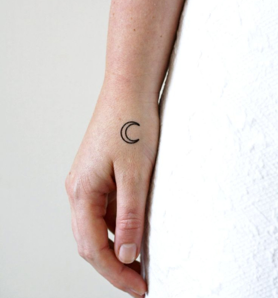 Simple Moon Tattoo