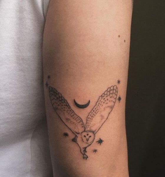 Simple Owl Tattoo Designs