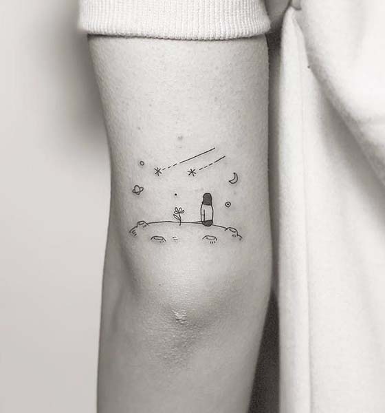 Simple space tattoo ideas