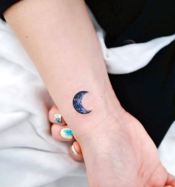Small Moon Tattoo