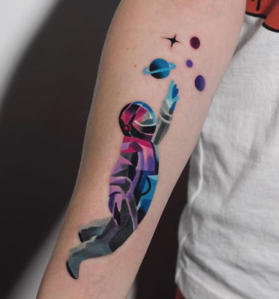 Stunning Astronaut Tattoo