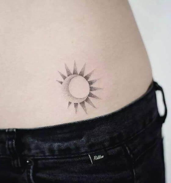 Amazing Sun and Moon Tattoo Design