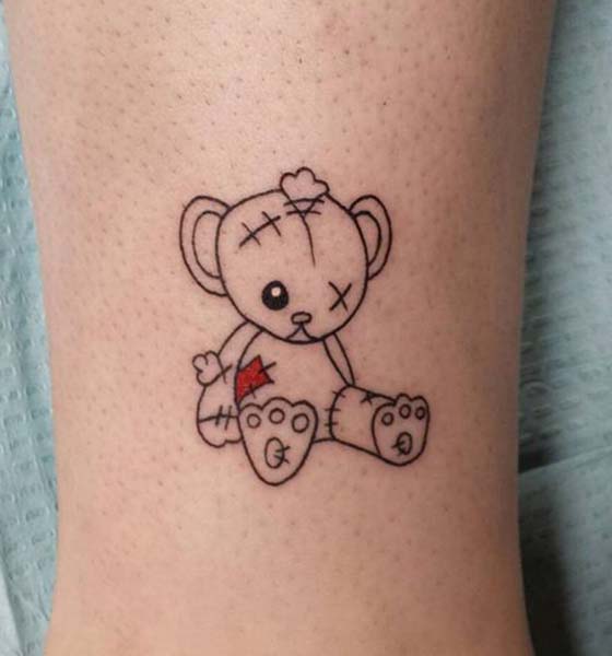 Sketch Teddy Bear With Halo And Angel Wings Tattoo Idea  BlackInk