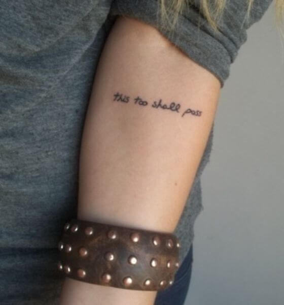 Beautiful Quote Tattoo on Hand
