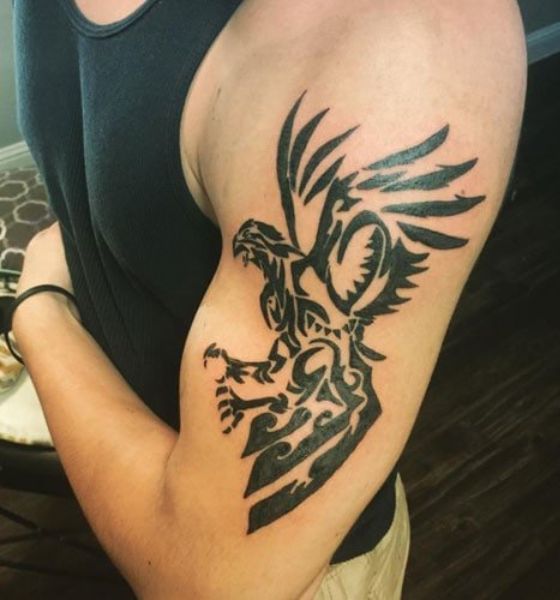 Tribal Phoenix Tattoo Design
