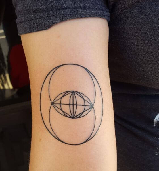 Vesica Piscis Christian Fish and Cross Tattoo