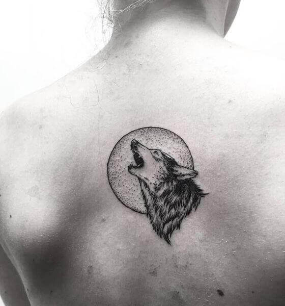 Wolf and Moon Tattoo Designs