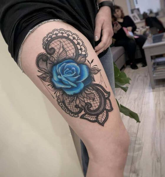 Rose Lace Tattoos Designs