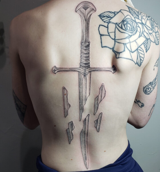 Details more than 63 sword back tattoo super hot  thtantai2