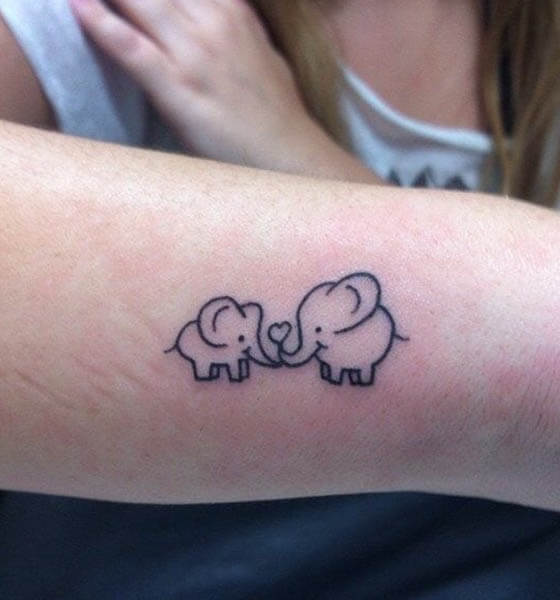 Baby Elephant Tattoo on Arm