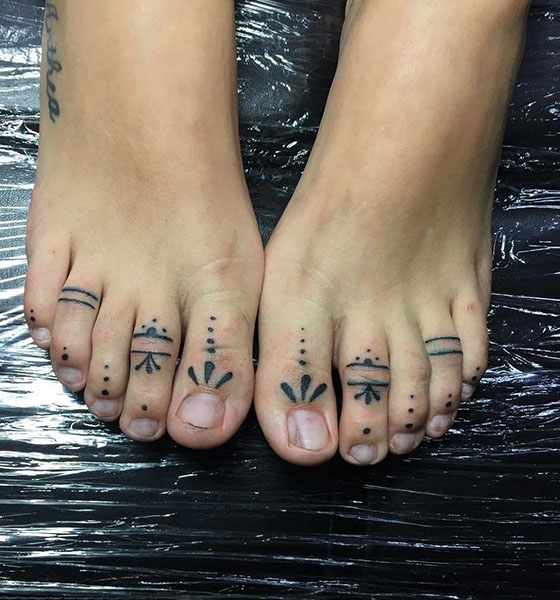 Between toes tattoo ideas