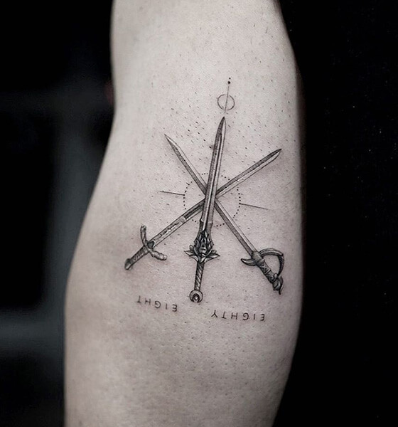 Crossed Swords Tattoo
