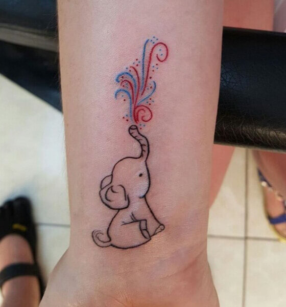 Cute Elephant Tattoo Designs for Girls