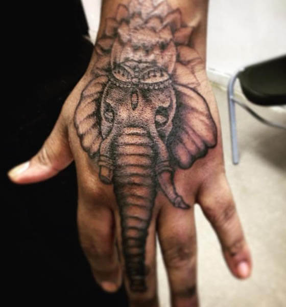 Best Elephant Tattoo on Hand