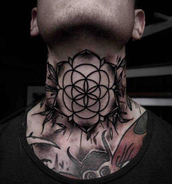 Front of the Neck Tattoo