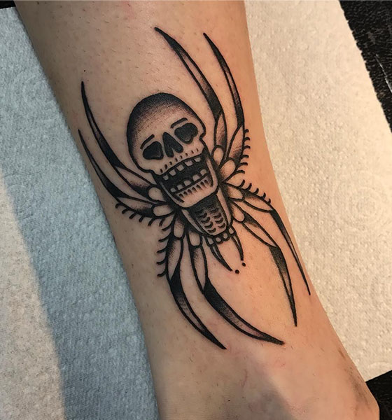 Malaysian Tribal Spider Tattoo