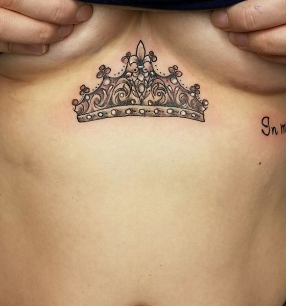 Queen Crown Tattoo Design