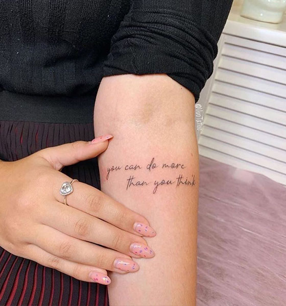 Quotes and phrases tattoo