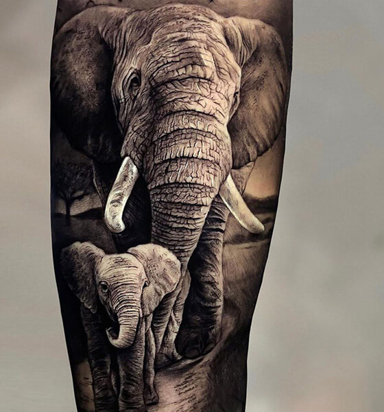 Realistic Elephant Tattoo Ideas