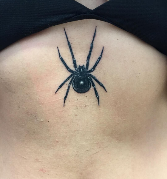 Spider tattoo placement idea