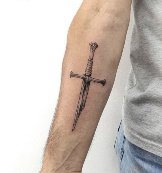 Sword Tattoo on Forearm