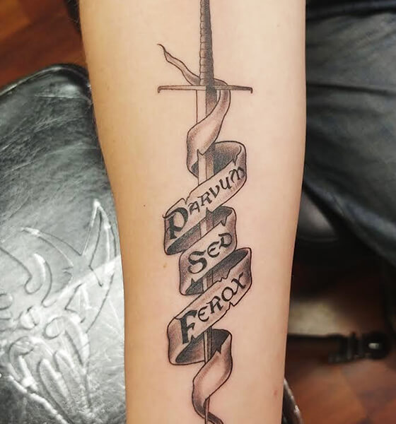 Sword Tattoo with Name
