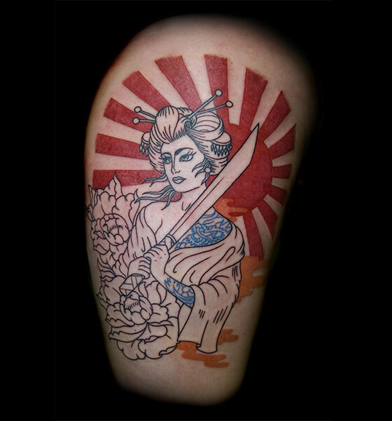 Sword with Geisha Tattoo