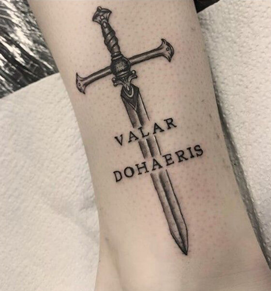 Sword with Name Tattoo Ideas